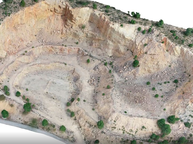 Vuelo fotogramétrico de una cantera